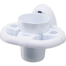 Diş Fırçalık  Beyaz Plastik Yapışkanlı - Duvara Monte (4490)