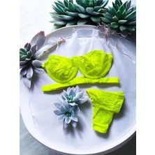 Kadın Dantelli Tanga Külotlu Takım