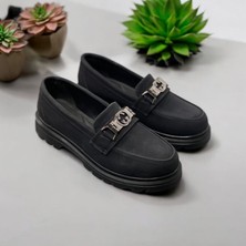 Kadın  Toka Detaylı Aksesuarlı Casual Günlük Rahat  Loafer Ayakkabı
