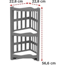 Dayanıklı Plastik Köşelik Banyo Rafı – Şampuan ve Sabun Organizeri