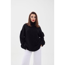 Runiquehome 43151 Triko Balıkçı Salaş Kazak-Siyah