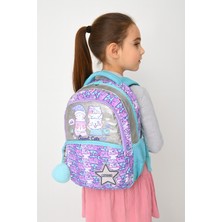 Muggle MU-9063 Kız Çocuk Okul Çantası – Sweet Cats Desenli, Çok Bölmeli, Rahat Taşımalı