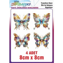 Kelebek Ütü ile Yapışan Kumaş Tekstil Tişört Dtf Baskı