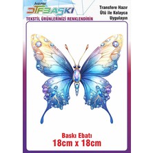 Kelebek Ütü ile Yapışan Kumaş Tekstil Tişört Dtf Baskı