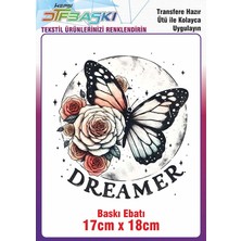 Kelebek Ütü ile Yapışan Kumaş Tekstil Tişört Dtf Baskı
