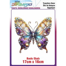 Kelebek Ütü ile Yapışan Kumaş Tekstil Tişört Dtf Baskı