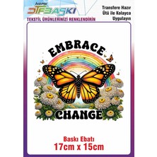 Kelebek Ütü ile Yapışan Kumaş Tekstil Tişört Dtf Baskı