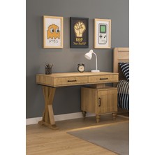 Arion Kids Alin Wood Çalışma Masası | %100 MDF | Ağaç Ayaklar | REHAU Kaplama Kapak ve Çerçeve Yüzeyleri | 1. sınıf Kalite