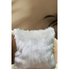 Peluş Kırlent Kılıfı - Beyaz
