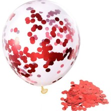 Şeffaf Konfetili Balon 10 Adet