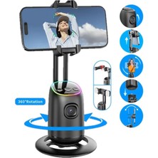 S-32 Gimbal 360° Yüz Takibi Yapabilen Yapay Zeka Destekli Telefon Tutucu Akıllı Tripod