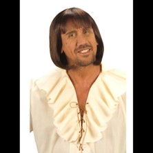 Marsilyan Kahve Renk Erkekler Için Kısa Ortaçağ Peruğu