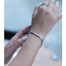 Gümüş V Model Su Yolu Xupıng Bileklik