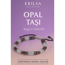 Sertifikalı Doğal Opal Taşı Bileklik - Sezgi Gücü ve Içsel Sakinlik Veren Şık Takı