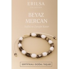 Sertifikalı Beyaz Mercan Doğal Taş Bileklik – Saflık ve Zarafet Katar