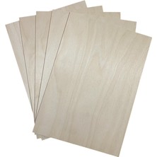 Mobilreyon 4 Adet 4mm A4 Ebat Huş Kontraplak 1. Sınıf Ithal, Iki Yüzü Budaksız Yakma Dağlama