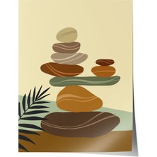 Çerçevesiz Poster, Zen Taşları, Dengede Duran Kaya Kompozisyonu Poster No: 107922