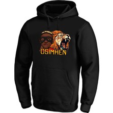 Aslan Osmhn Baskılı Pamuklu 3 Iplik Şardonlu Hoodie