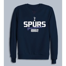 Tottenham Spurs Lacivert Bisiklet Yaka Sweatshirt