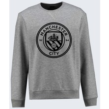 Mancester City Baskılı Bisiklet Yaka Grimelanj Sweatshirt