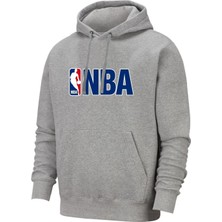 Unisex Basket Gri Grimelanj Pamuklu Kapüşonlu Sweatshirt