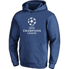Champions League Şampiyonlar Ligi Baskılı Pamuklu Bisiklet Yaka Pamuklu Hoodie