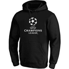 Champions League Şampiyonlar Ligi Baskılı Pamuklu Bisiklet Yaka Pamuklu Hoodie