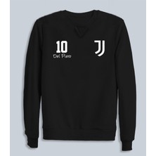 Efsaneler Serisi Del Piero Juventus 10 Bisiklet Yaka Siyah Sweatshirt