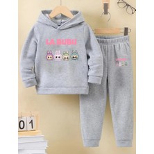 Kışlık Kız Erkek Çocuk Eşofman Takımı 5 6 7 8 9 10 11 12 Yaş Labubu