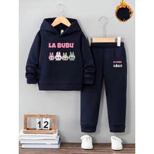 Kışlık Kız Erkek Çocuk Eşofman Takımı 5 6 7 8 9 10 11 12 Yaş Labubu