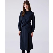 Geniş Fiyonklu Midi Elbise MW6240002094015