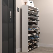 Kenzlife Ayakkabılık Mısri Mat Beyaz Suntalam 155*060*20 Otuz Çift Ayakkabı Kapasitesi Arkalıksız