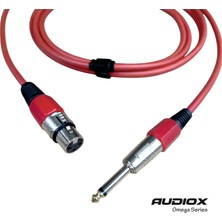 Audıox Omega Series 6.3mm Jak – Xlr Dişi Mikrofon Kablosu | Stüdyo ve Enstrüman Kablosu | Profesyonel Ses ve Sahne Kablosu