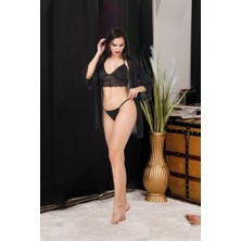 Izabel Kadın Tanga Üçlü Sabahlık Takım