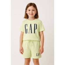 Baskılı Çocuk Şortlu Takım – Nane Yeşili