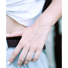 Gümüş Renk Zirkon Suyolu Yıldız Şahmeran