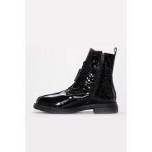 Hakiki Deri Kürklü  Kadın Klasik Bot 238KZA126