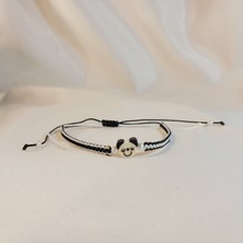 Crystal Atelier Ayı Figürlü Makrome Örgü Bileklik, El Yapımı Sevimli Tasarım, Sevimli Ayıcık Bileklik, Unisex El Yapımı Ayarlanabilir Şık Tasarım, Minimalist Takı, Günlük Kullanım Için Modern Bileklik