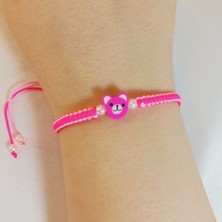 Crystal Atelier Hayvan Figürlü Bileklik - Ayı Figürlü Örgü Makrome Bileklik - Sevimli Ayıcık Bileklik - Ayı - Unisex El Yapımı Ayarlanabilir Sevimli Minimalist Takı, Günlük Kullanım Hayvan Bileklik  