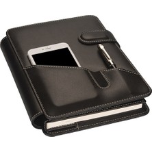 2K 2026 YENİ YIL Tarihli Günlük Çizgili 17X24 cm Iç Ajandalı Telefon Kılıfı Kapaklı Deri Organizer