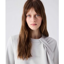 Parlak Iplikli Büzgülü Sweatshirt MW6240091012126