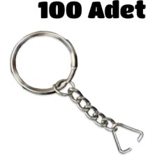 Eyfel 100 Adet Zincirli Anahtarlık Halkası Üçgen Aparatlı Kadın Aksesuarı Şık Tasarım