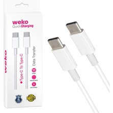 Weko WK-21444 Type-C To Type-C Telefon Şarj Kablosu