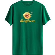Sunflower Yazılı Çiçek Tişört