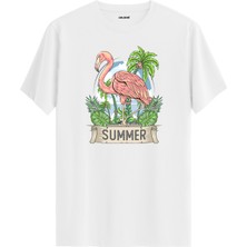Summer Flamingo Tasarım Tişört