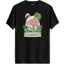 Summer Flamingo Tasarım Tişört