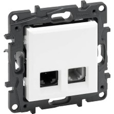 Legrand 768130 Raventi Beyaz Telefon Prizi 2XRJ11