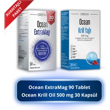 Ocean Extramag 90 Tablet (1 Adet) + Ocean Krill Oil 500 Mg 30 Kapsül (1 Adet)
