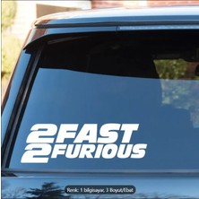 Araba Cam Sticker – 2 Fast 2 Furious Yazı