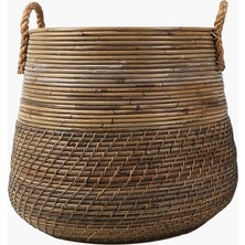 Garlo Kulplu Grey Rattan Sepet